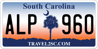SC license plate ALP960