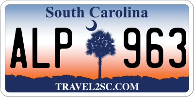 SC license plate ALP963