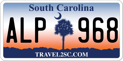 SC license plate ALP968