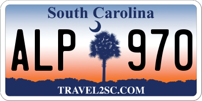 SC license plate ALP970