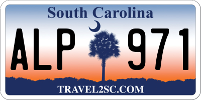 SC license plate ALP971