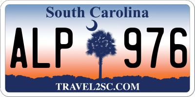 SC license plate ALP976