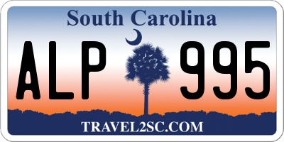 SC license plate ALP995