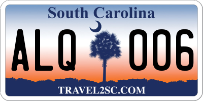 SC license plate ALQ006