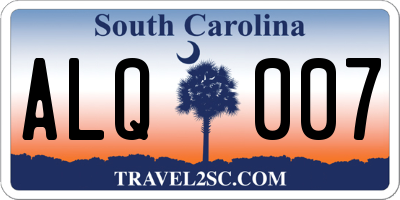 SC license plate ALQ007