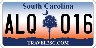 SC license plate ALQ016