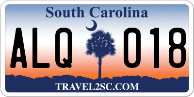 SC license plate ALQ018