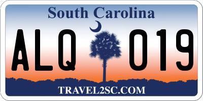 SC license plate ALQ019