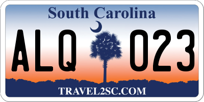 SC license plate ALQ023