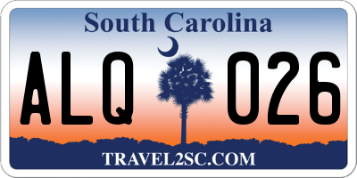 SC license plate ALQ026