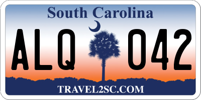 SC license plate ALQ042