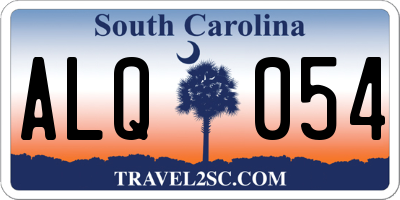 SC license plate ALQ054