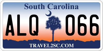 SC license plate ALQ066