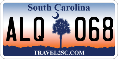 SC license plate ALQ068