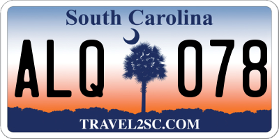 SC license plate ALQ078