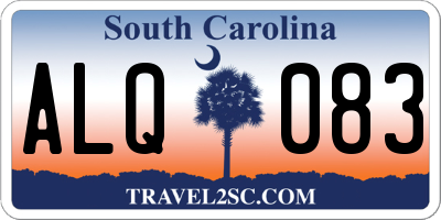 SC license plate ALQ083