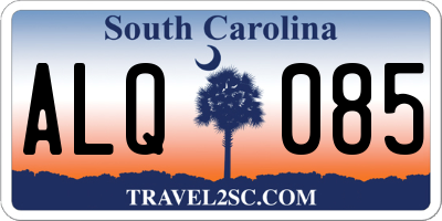 SC license plate ALQ085