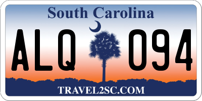 SC license plate ALQ094