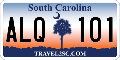 SC license plate ALQ101
