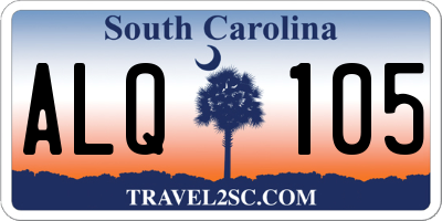SC license plate ALQ105