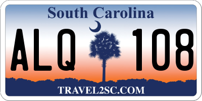 SC license plate ALQ108