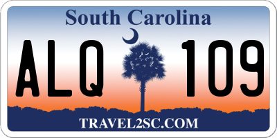 SC license plate ALQ109