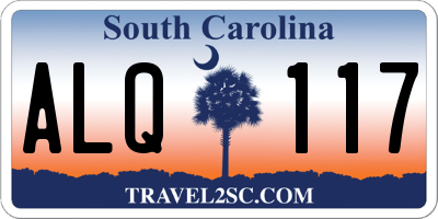 SC license plate ALQ117