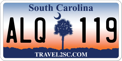 SC license plate ALQ119