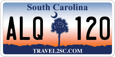 SC license plate ALQ120