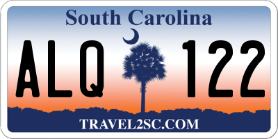 SC license plate ALQ122