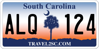 SC license plate ALQ124
