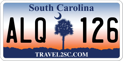 SC license plate ALQ126