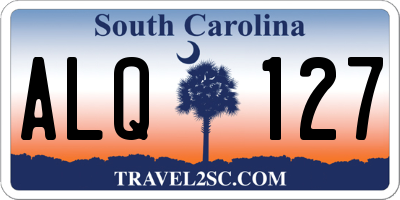 SC license plate ALQ127