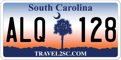 SC license plate ALQ128
