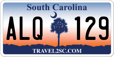 SC license plate ALQ129