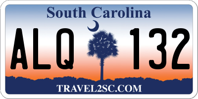 SC license plate ALQ132