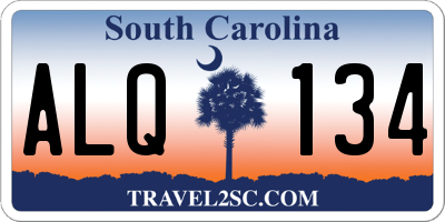 SC license plate ALQ134