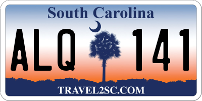 SC license plate ALQ141