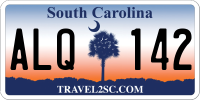 SC license plate ALQ142