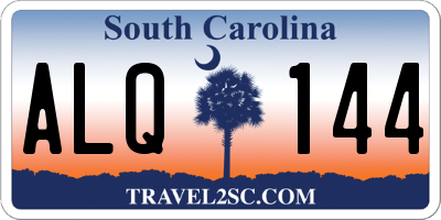SC license plate ALQ144