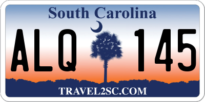 SC license plate ALQ145