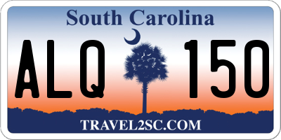 SC license plate ALQ150