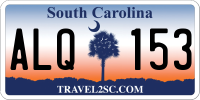 SC license plate ALQ153