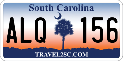 SC license plate ALQ156