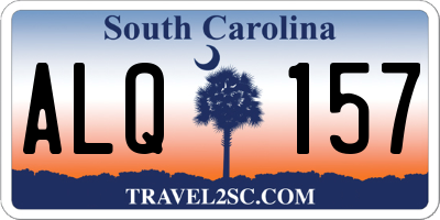 SC license plate ALQ157