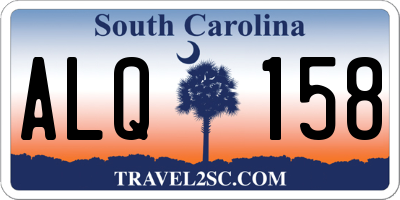 SC license plate ALQ158