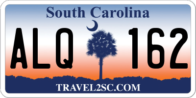SC license plate ALQ162