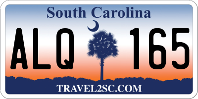 SC license plate ALQ165