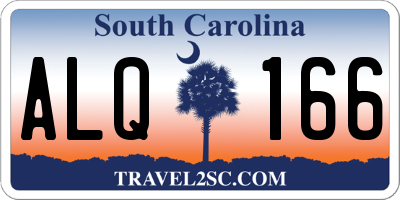 SC license plate ALQ166