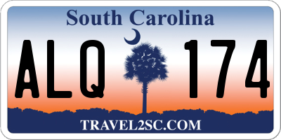 SC license plate ALQ174